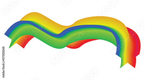 Blend 3D Fluid Flowing Gradient Multicolor Abstract Design Background Art Vector Illustration