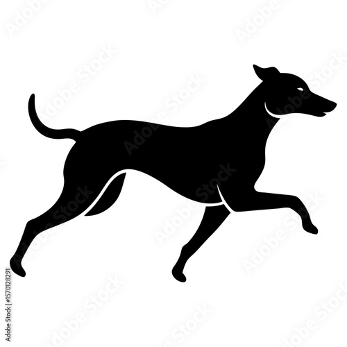 Running Dog Silhouette Design