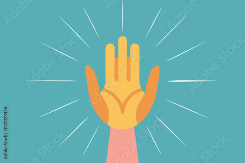 Spiritual Hand Gesture Mudra with Light