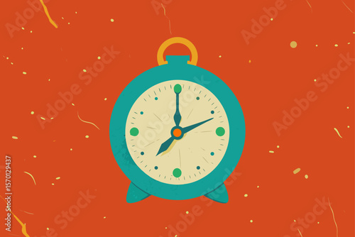 Vintage Clock on Textured Surface