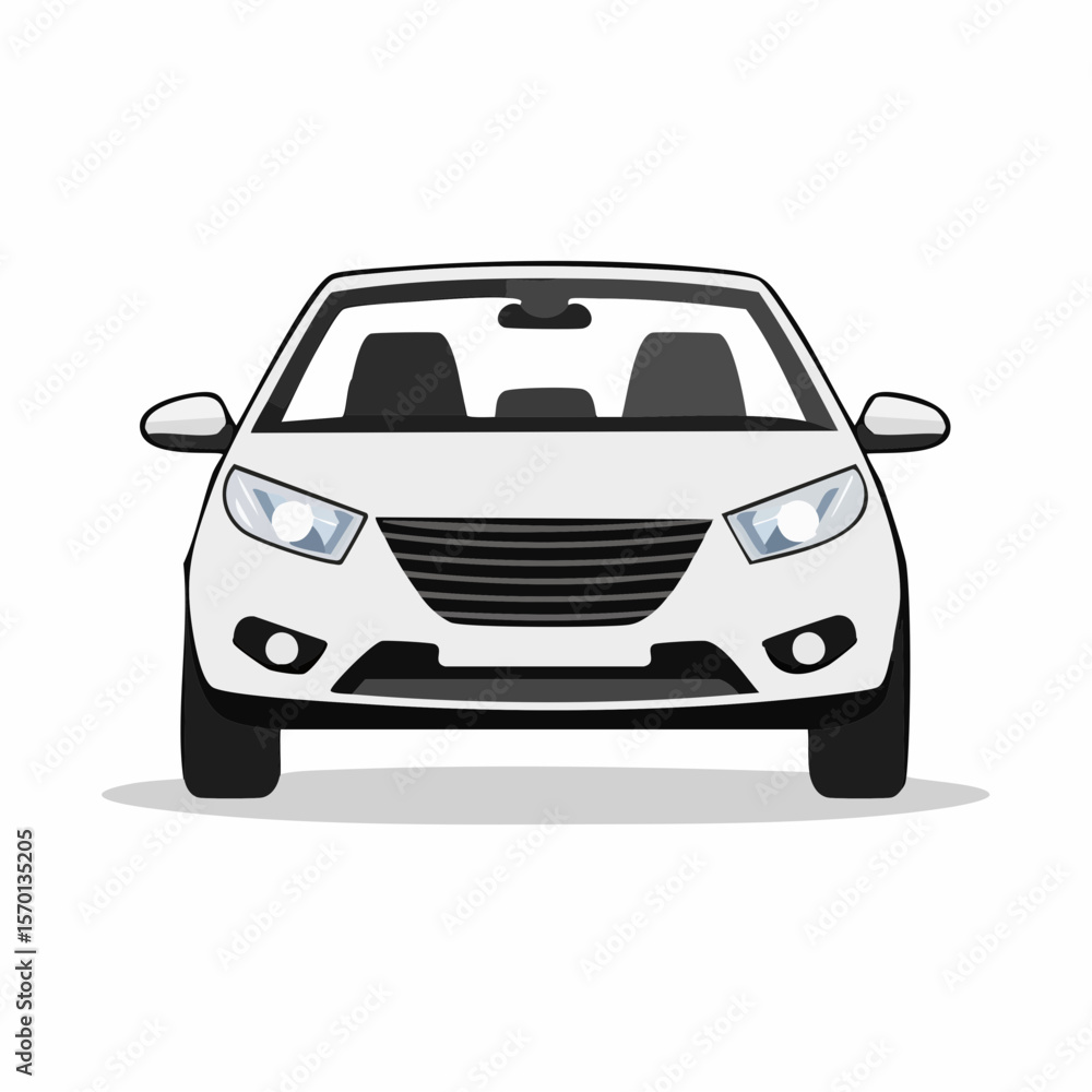 Fototapeta premium City Car Vector image. Modern small city car vector design on white background.