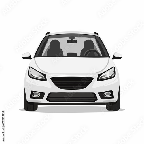 City Car Vector  image. Modern small city car vector design on white background.