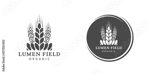 Wheat logo vintage isolated on white background