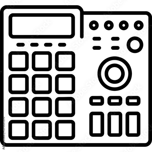 Hardware sampler outline icon vector