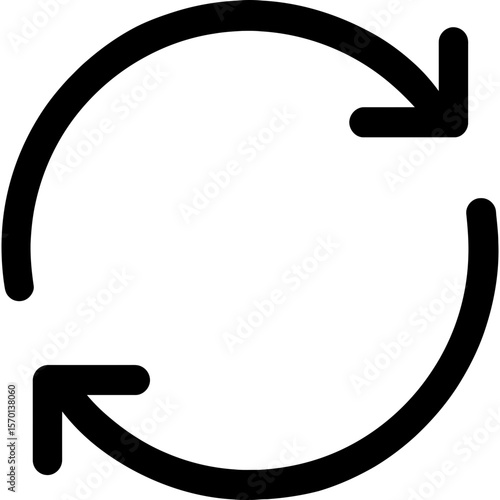 Syncing indicator outline icon vector