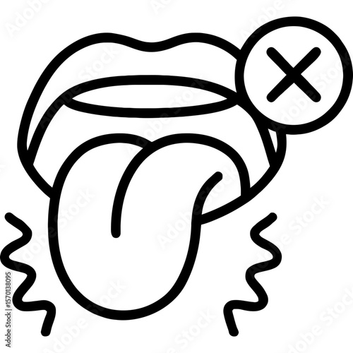 Taste aversion outline icon vector