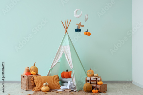 Cozy autumn children's play...