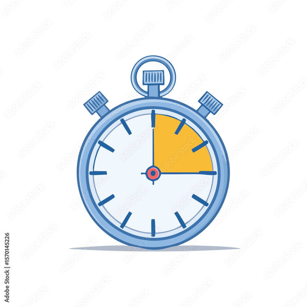 Analog Stopwatch Illustration Showing Time Measurement Precision Timekeeping Countdown Analog Stopwatch Illustration Showing Time Measurement Precision Timekeeping Countdown
