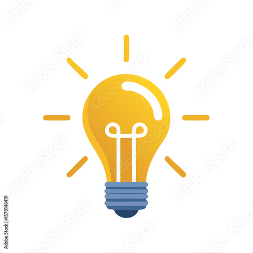 Illuminated Light Bulb Symbolizing Innovation Idea Generation and Creative Solution Concept on Black Background