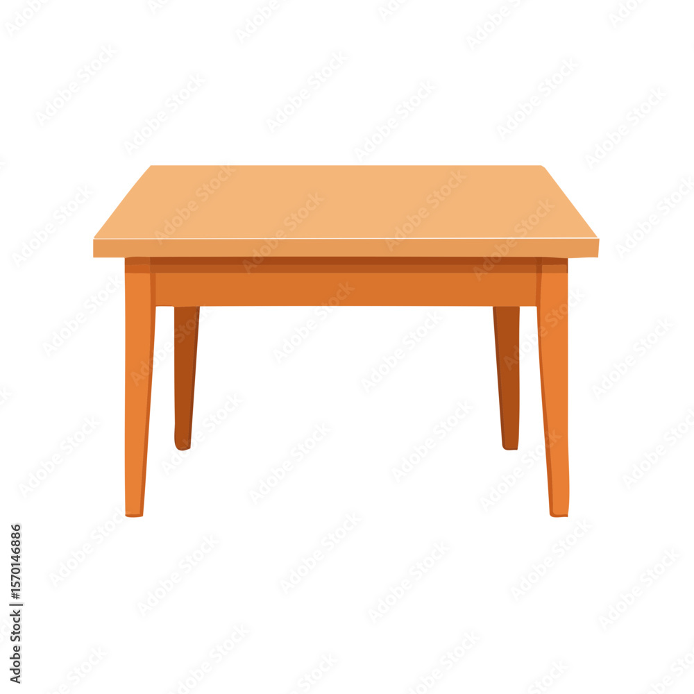 Wooden Table Illustration Empty Surface Dining Table Furniture Isolated on Black Backdrop Wooden Table Illustration Empty Surface Dining Table Furniture Isolated on Black Backdrop