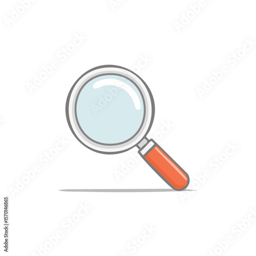 Magnifying glass illustration for investigation and research symbolizing search explore discovery in a vector design on a clean black background