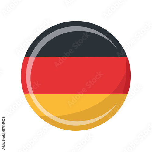 Iconic Circle Flag of Germany Emblematically Representing National Identity and European Culture