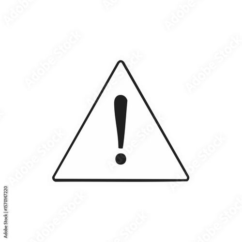 Warning Exclamation Point Sign on Black Background, attention symbol, be careful concept