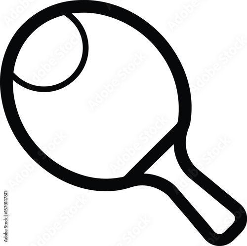 Table Tennis: Paddle Outline


