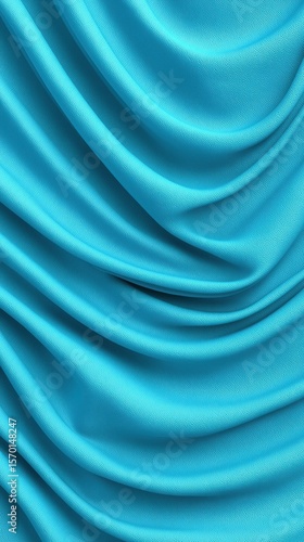 Smooth turquoise fabric wit...