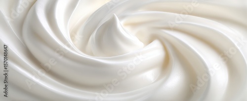 The Whipped Cream Texture Showcasing Smooth Swirls and Glossy Finish