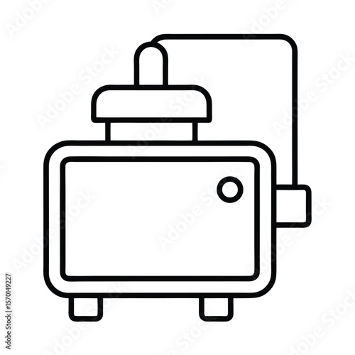 Sterilizer machine tools clinical outline Vector illustration