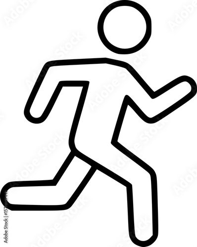 Person Running Exercise Outline Icon