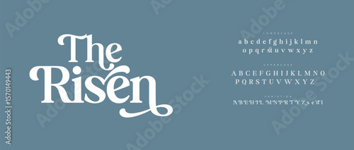The risen modern creative minimal alphabet small letter logo design