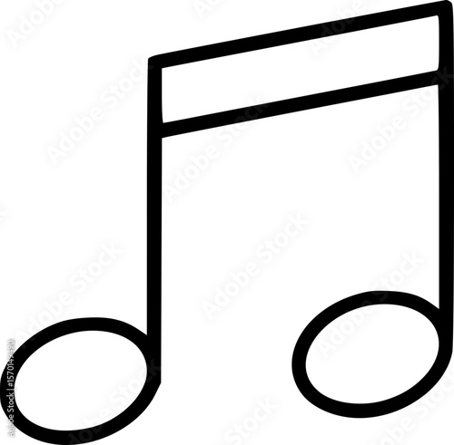 Musical Note Eighth Outline Icon