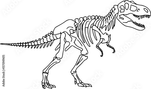  Tyrannosaurus Rex Skeleton Outline Icon