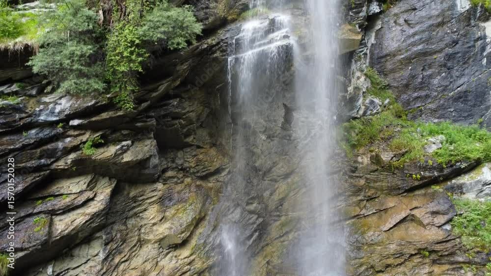 Ascending over waterfall 4k drone Ascending over waterfall 4k drone
