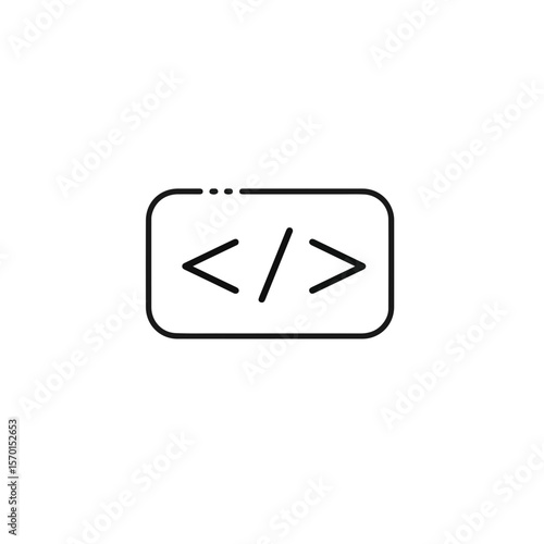 A simple code symbol representing development and programming. Free Download A simple code symbol representing development and programming. - GFXLoad