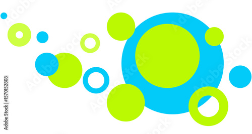 Blue and Green abstract bubbles - Frutiger Metro