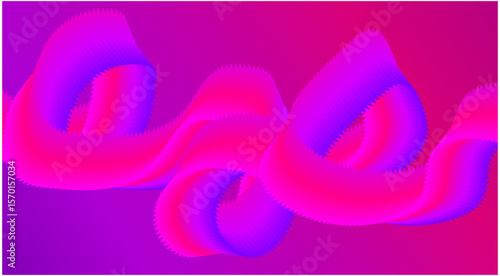 Abstract Wave Background Gradient Pink Color Design Stylized Lines Art Vector Illustration