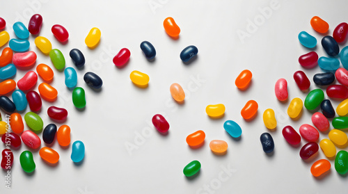 colorful candy in white background