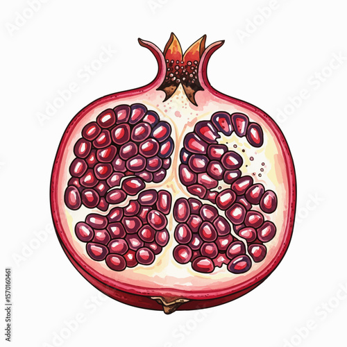 Halved Pomegranate