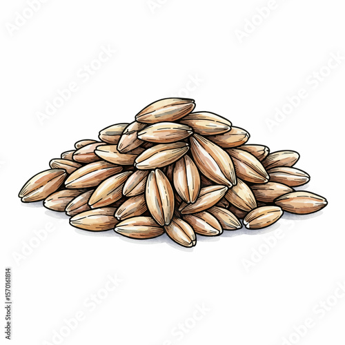 A Pile of Hulled Barley