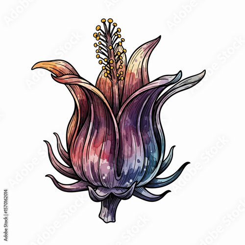A Dried Hibiscus Flower