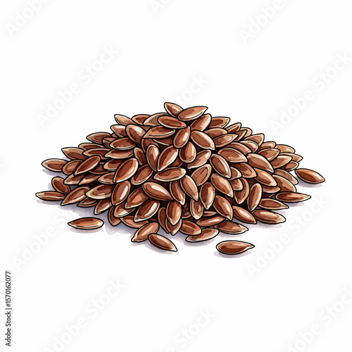 A Pile of Flax Seeds