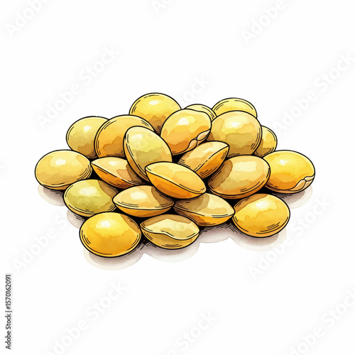 A Handful of Yellow Lentils