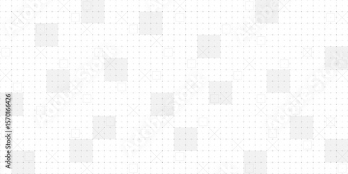 Futuristic tech grid with HUD interface, wireframe mesh and digital blueprint lines. Abstract black and white background for sci fi UI VR, military AI dashboard maps or game design. Eps illustration.
