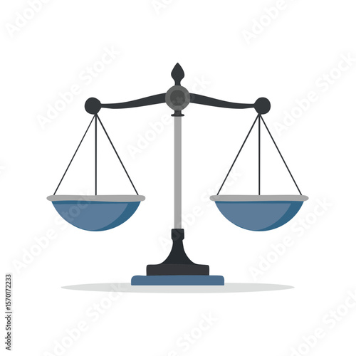 Justice Scales Symbol of Law and Balance Legal Concept Judgement Fairness Honesty Weights Illustration