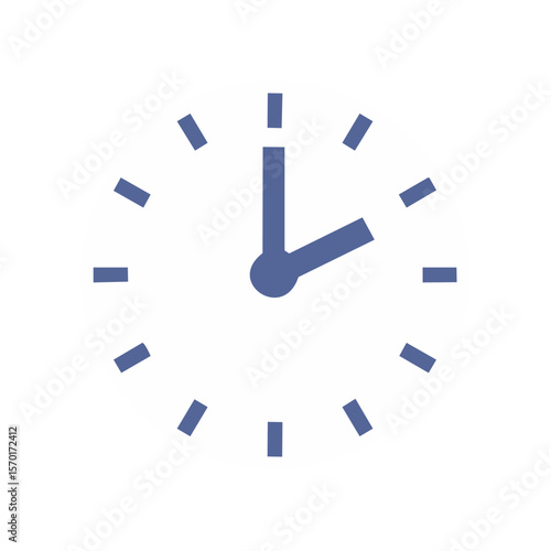 Clock face indicating two o'clock, isolated on black background time management concept