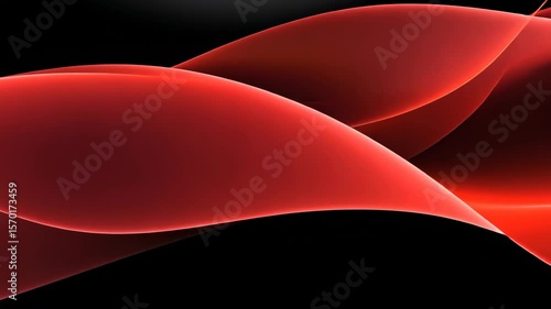 Crimson Fluidity: A captivating abstract composition of flowing, crimson-red waves dances against a dark, mysterious background, embodying motion and emotion.