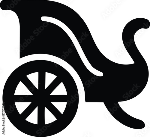Chariot carriage icon editable vector illustration 