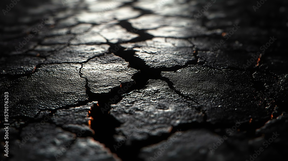 Detailed close-up of cracked dark surface with intricate textures, ideal for background or thematic designs related to decay and nature. Detailed close-up of cracked dark surface with intricate textures, ideal for background or thematic designs related to decay and nature.