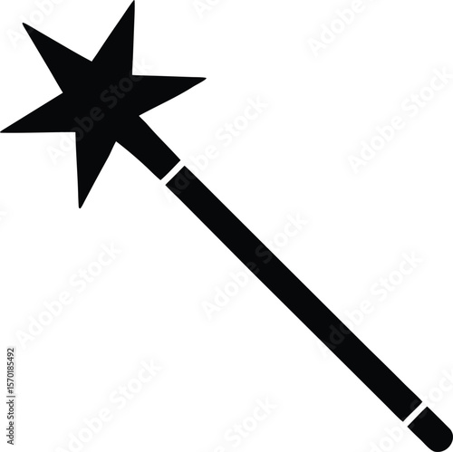 magic wand icon vector silhouette