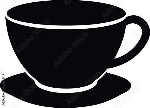 tea cup icon vector silhouette