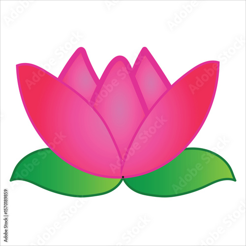 colored lotus flower icon vector illustration