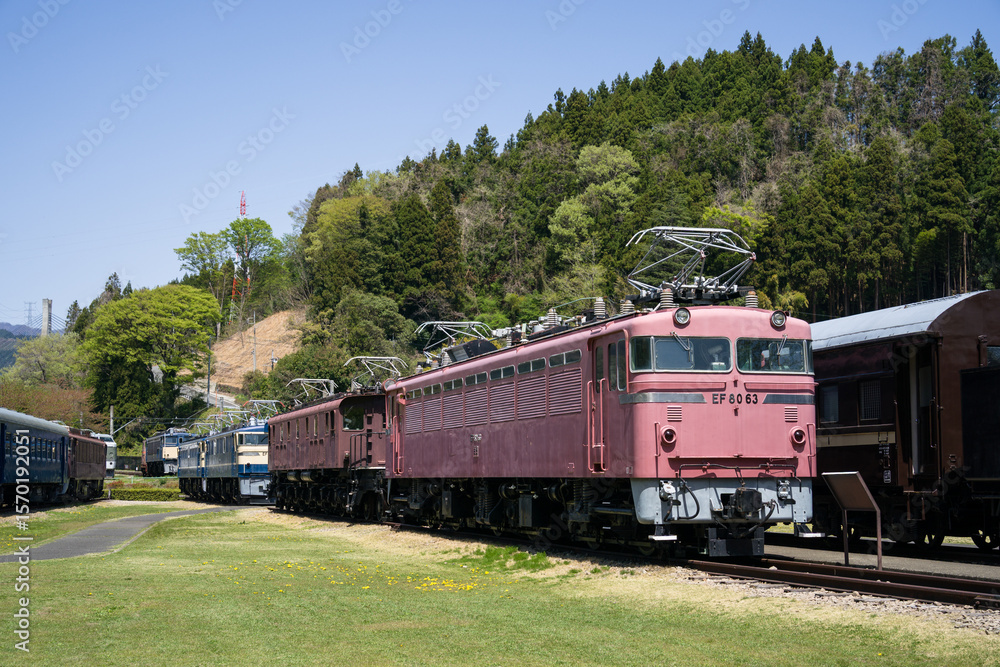 Obraz premium 碓氷峠鉄道文化むら 群馬県安中市松井田町横川の鉄道博物館