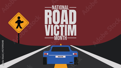 National Road Victim Month Designs, Memorial Graphics and Awareness Posters