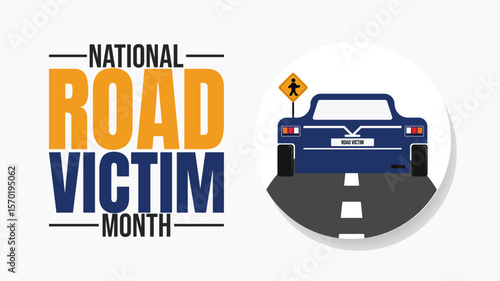 National Road Victim Month Designs, Memorial Graphics and Awareness Posters
