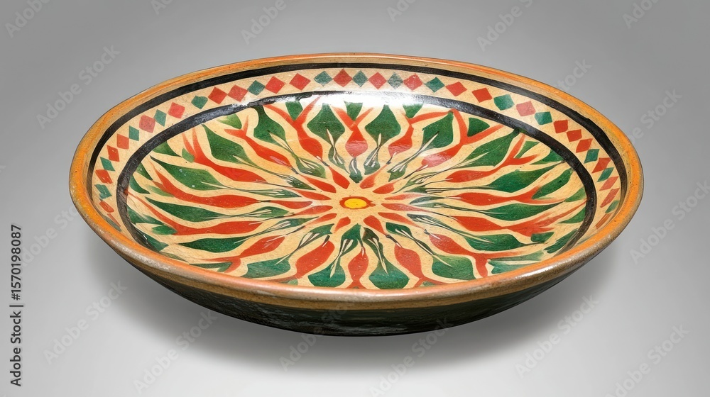 Obraz premium Ornate, round ceramic dish