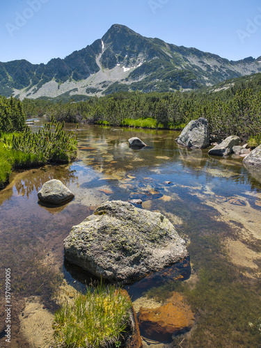 Landscape of Pirin Mountain near Banski Lakes, Bulgaria