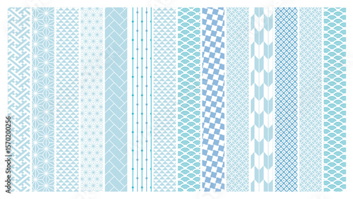 Fotografie 夏の季節の涼しい和柄背景イラスト